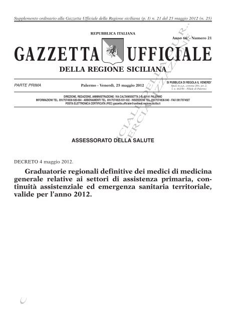 Supplemento Ordinario(PDF) - Gazzetta Ufficiale della Regione ...