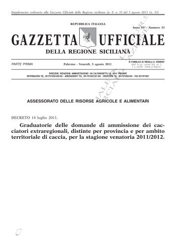 Supplemento Ordinario (PDF) - Gazzetta Ufficiale della Regione ...