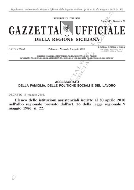N. 35-Venerdì 06 Agosto 2010- Supplemento Ordinario(PDF)