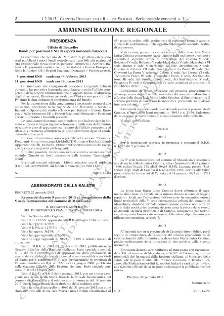 Serie Concorsi(PDF) - Gazzetta Ufficiale della Regione Siciliana