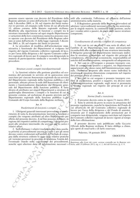 Decreto Presidenziale 18 gennaio 2013, n.6 - Gazzetta Ufficiale ...