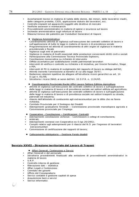 Decreto Presidenziale 18 gennaio 2013, n.6 - Gazzetta Ufficiale ...