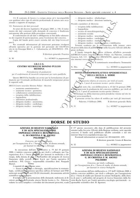 N. 4-Venerdì 29 febbraio 2008- Serie Concorsi - Gazzetta Ufficiale ...