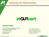 Lenkung von Dokumenten - GUTcert