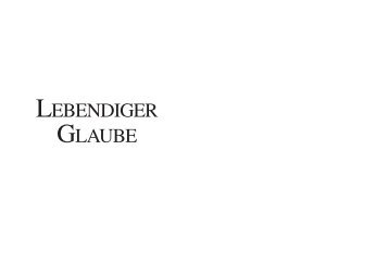 LEBENDIGER GLAUBE - Gute Nachrichten
