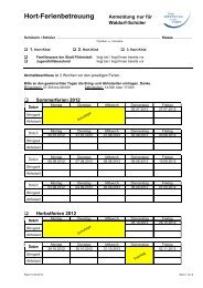 Hort-Ferienbetreuung