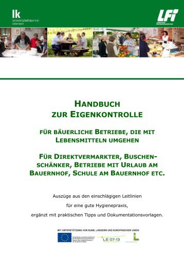 Handbuch zur Eigenkontrolle - Lebensmittel - Gutes vom Bauernhof