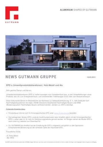 Informationen Umweltproduktdeklarationen als PDF ... - Gutmann AG