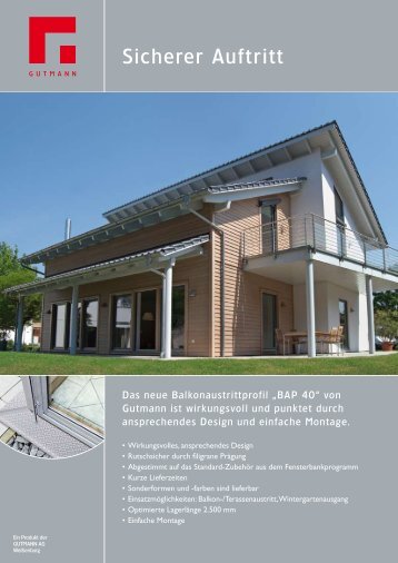 Balkonaustrittprofil BAP 40.pdf - Gutmann AG