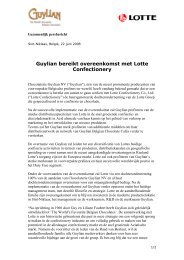 Guylian bereikt overeenkomst met Lotte Confectionery