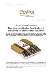 New luxurious Guylian Sea Shells gift, exclusively for Travel Retail ...