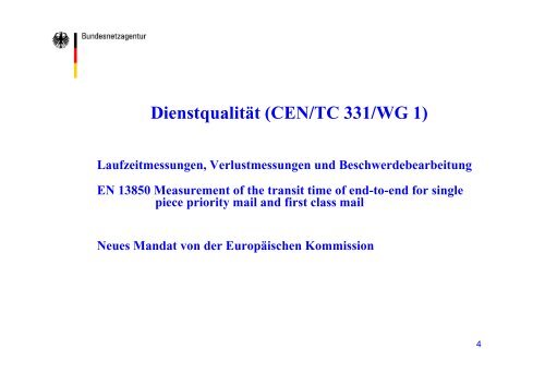 CEN/TC 331 Postalische Dienstleistungen - GVB eV