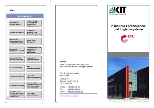 Institut für Fördertechnik und Logistiksysteme - GVB eV