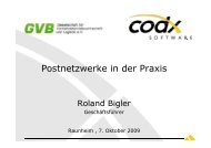 Postnetzwerke in der Praxis - GVB eV