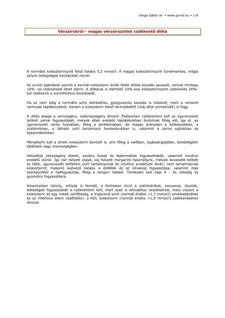 diéta a koleszterin trigliceridek és a cukor csökkentésére 0