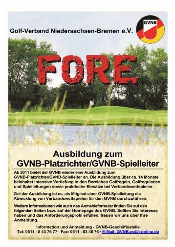 Ausbildung zum GVNB-Platzrichter/GVNB-Spielleiter - Golf-Verband ...