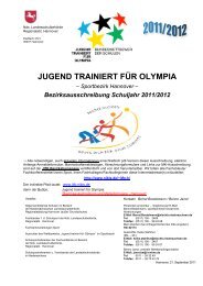 jugend trainiert für olympia - Golf-Verband Niedersachsen-Bremen eV
