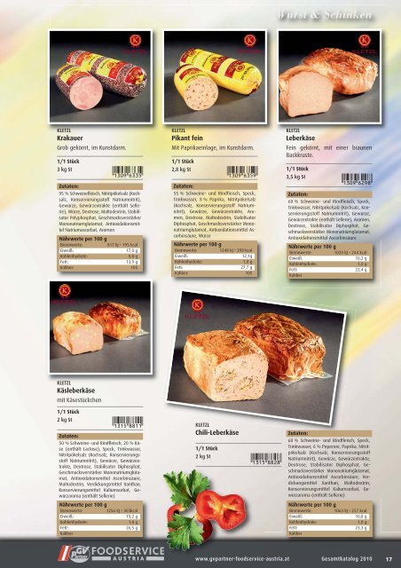 Gesamtkatalog - GV-Partner Foodservice Austria