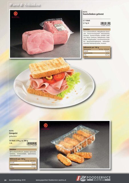 Gesamtkatalog - GV-Partner Foodservice Austria