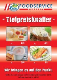 Tiefpreisknaller - GV-Partner Foodservice Austria