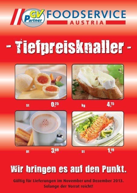 Tiefpreisknaller - GV-Partner Foodservice Austria