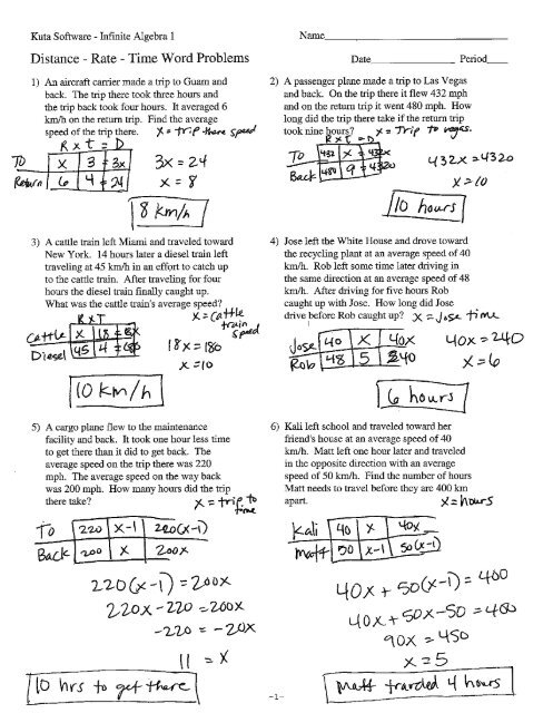 algebra 1 assignment kuta software answer key