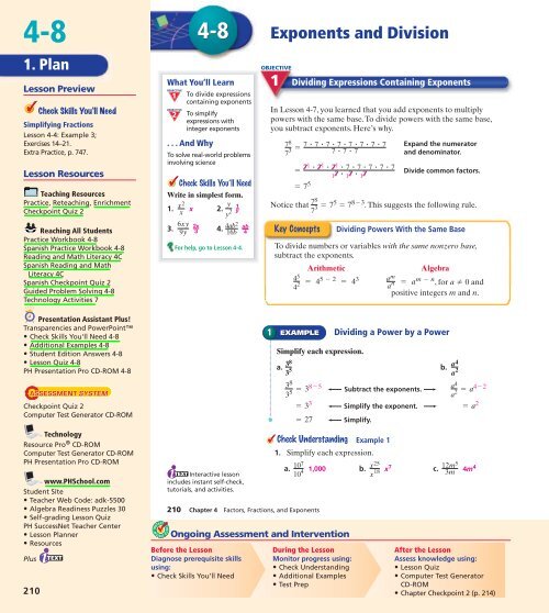 simplest form in spanish
Pre Alg TE Lesson 14-14 simplest form in spanish
Pre Alg TE Lesson 14-14