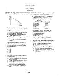 MACROECONOMICS SECTION I Time -? 70 minutes