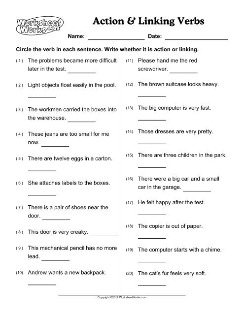 a-action-linking-verbs