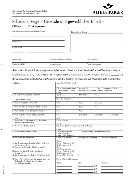 Feuer Leitungswasser Versicherung Haus Und Grund