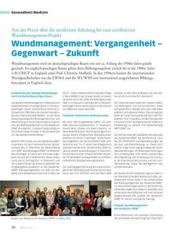 Gegenwart ? Zukunft - Wund Kompetenz Zentrum