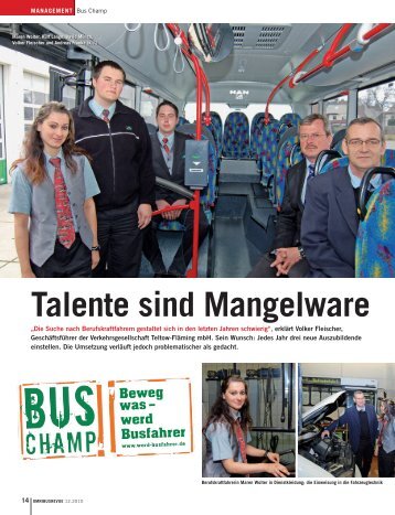 Talente sind mangelware - verkehrsRUNDSCHAU.de