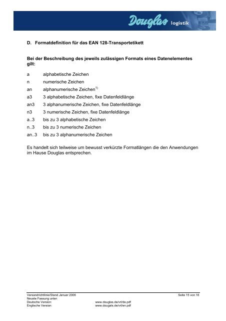 Versandrichtlinie - verkehrsRUNDSCHAU.de