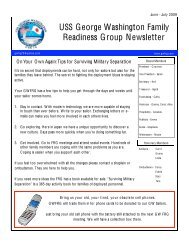 USS George Washington Family Readiness Group Newsletter