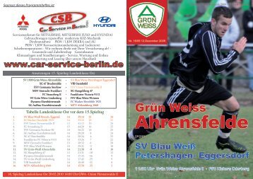 Nr.16 / 2009 - SV Grün-Weiss Ahrensfelde