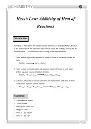 Hess's Law: Additivity of Heat of Reactions Introduction