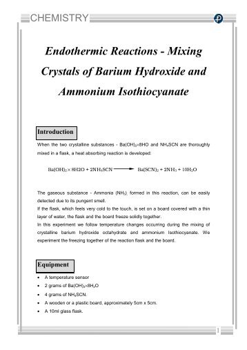 Endothermic Reactions - Mixing Crystals of Barium Hydroxide and ...