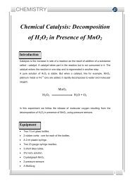 Chemical Catalysis: Decomposition of H2O2 in Presence of MnO2