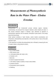 Measurements of Photosynthesis Rate in the Water Plant - Elodea ...