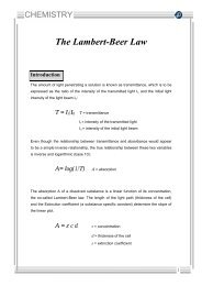 The Lambert-Beer Law Introduction