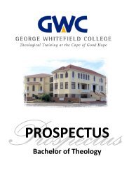 Bachelor of Theology 2012 - George Whitefield College