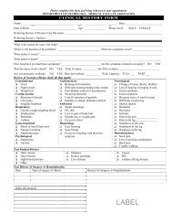 Neurology Clinical History Form 1 - GW Medical Faculty Associates