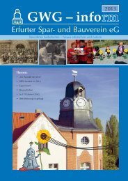 inform 2013 - GWG Erfurter Spar- und Bauverein eG