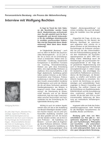 ein Prozess der Aktionsforschung Interview mit Wolfgang ... - GwG