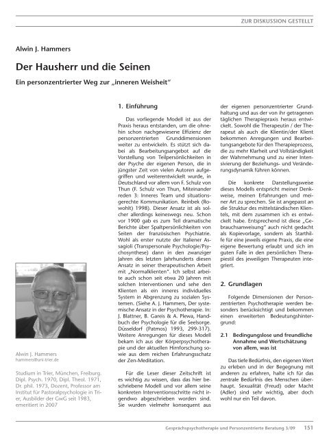 Alwin J. Hammers: Der Hausherr und die Seinen (PDF, 556KB) - GwG