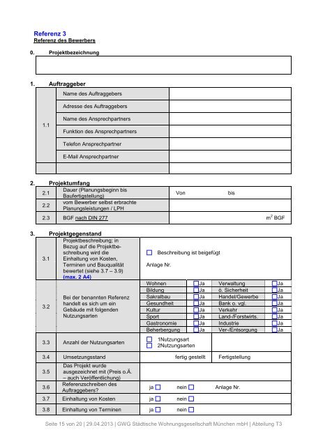 00Bewerbungsbogen für das ... - GWG München