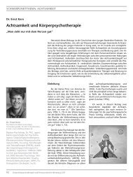 Ernst Kern - Achtsamkeit und Körperpsychotherapie - GwG