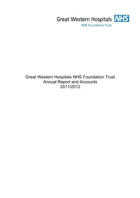 Annual Report and Accounts - The Great Western Hospital