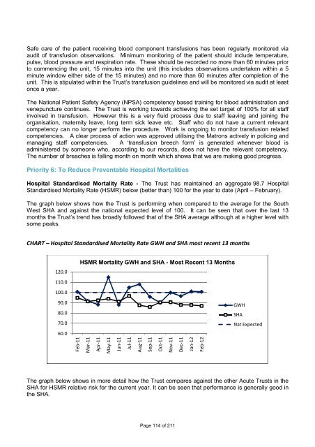 Annual Report and Accounts - The Great Western Hospital