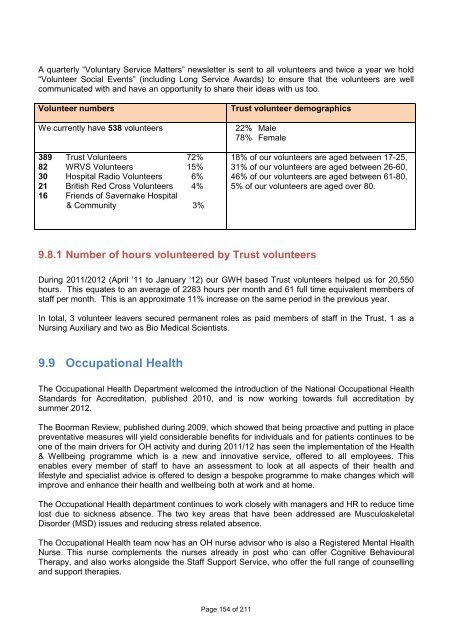 Annual Report and Accounts - The Great Western Hospital